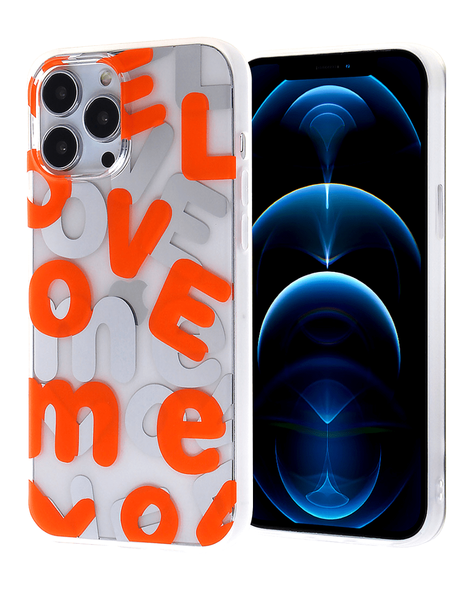 Love Me Printed Clear Case - E5 for iPhone 12 Pro Max