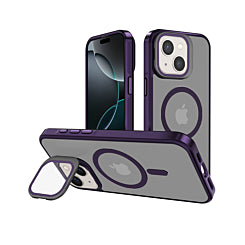 Slim Transparent Camera Stand Case with Wireless Charging - BLACK for iPhone 13 / 14