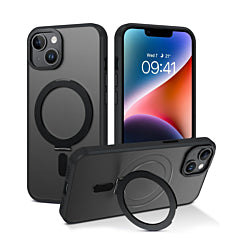Carbon Wireless Charging Case with Ring Stand - for iPhone 14 / 13