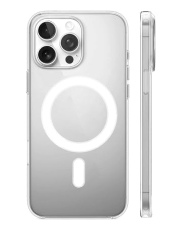 iPhone 14 Pro Max Clear Magnetic Wireless Charging Case with IC Chip