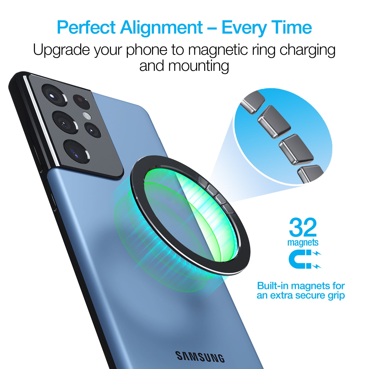 NAZTECH MagUp MagSafe Magnetic Ring Adapter