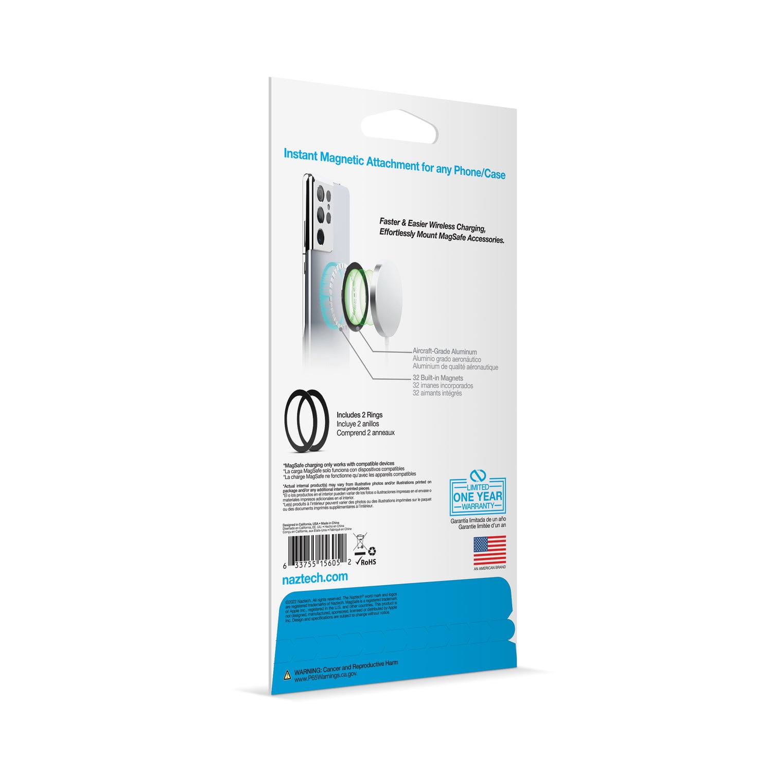 NAZTECH MagUp MagSafe Magnetic Ring Adapter