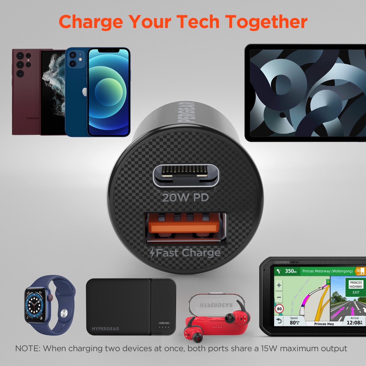 HyperGear mini-20W-PD-and-18W-USB-Car-Charger