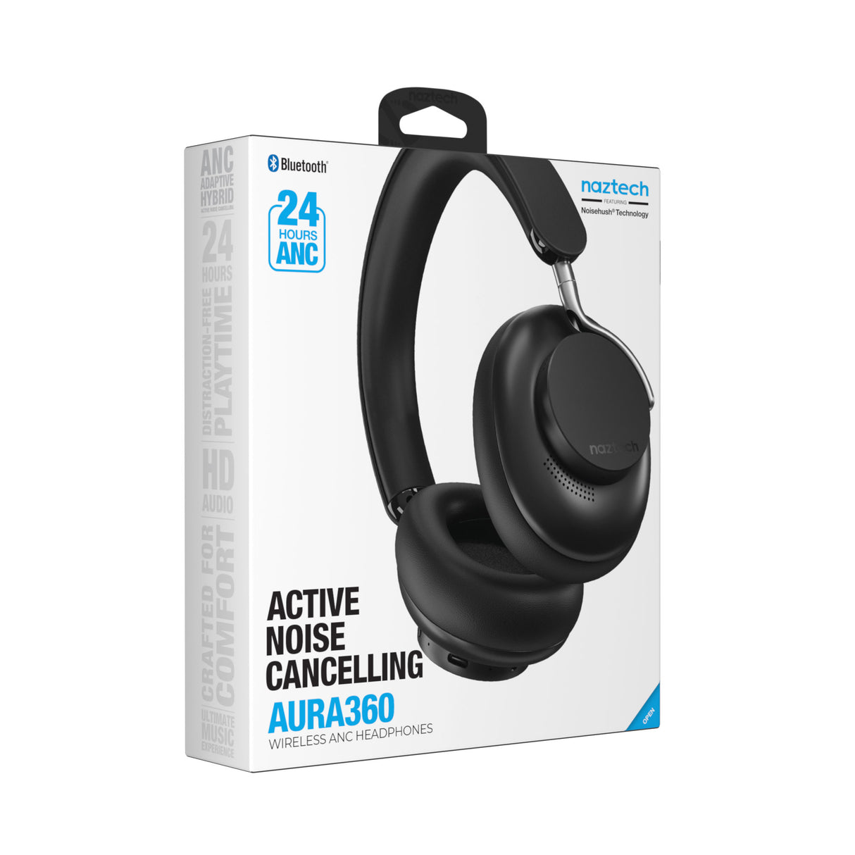 NAZTECH Aura 360 ANC Wireless Noise Cancelling Over-the-Ear Headphones