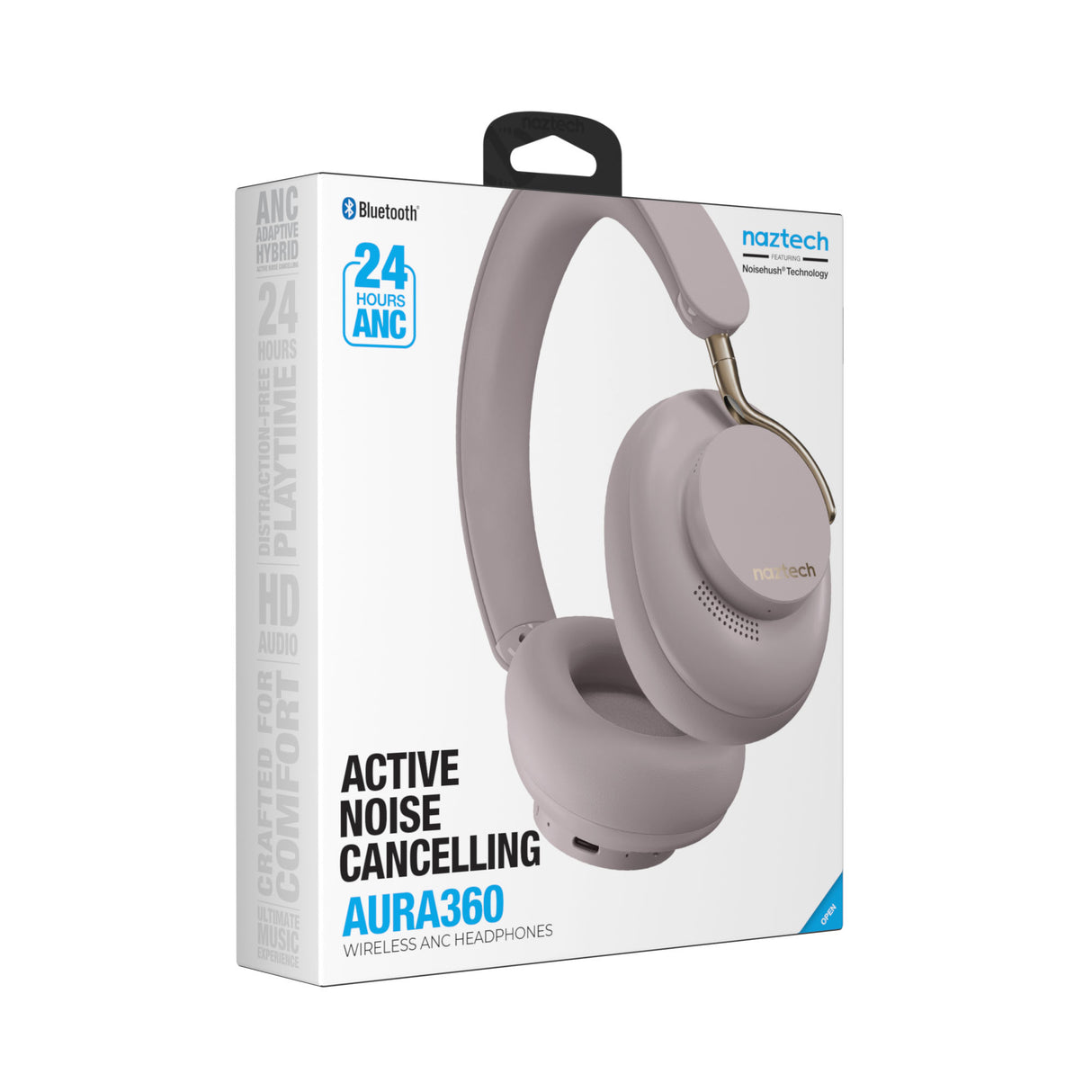 NAZTECH Aura 360 ANC Wireless Noise Cancelling Over-the-Ear Headphones