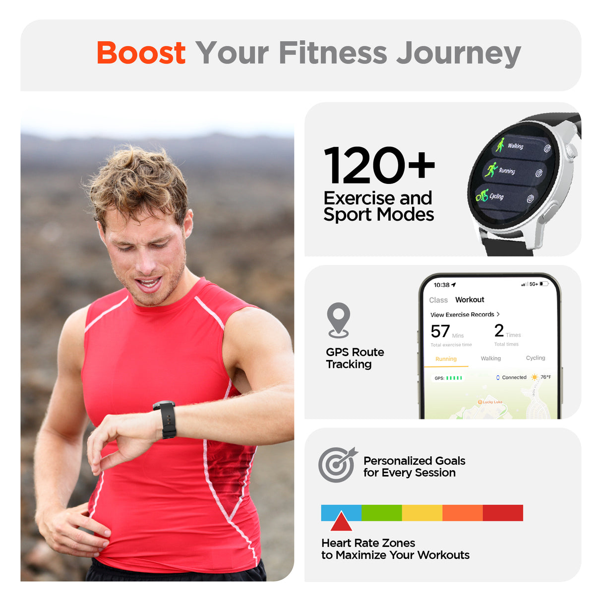 Activ8 Smartwatch + Fitness Tracker