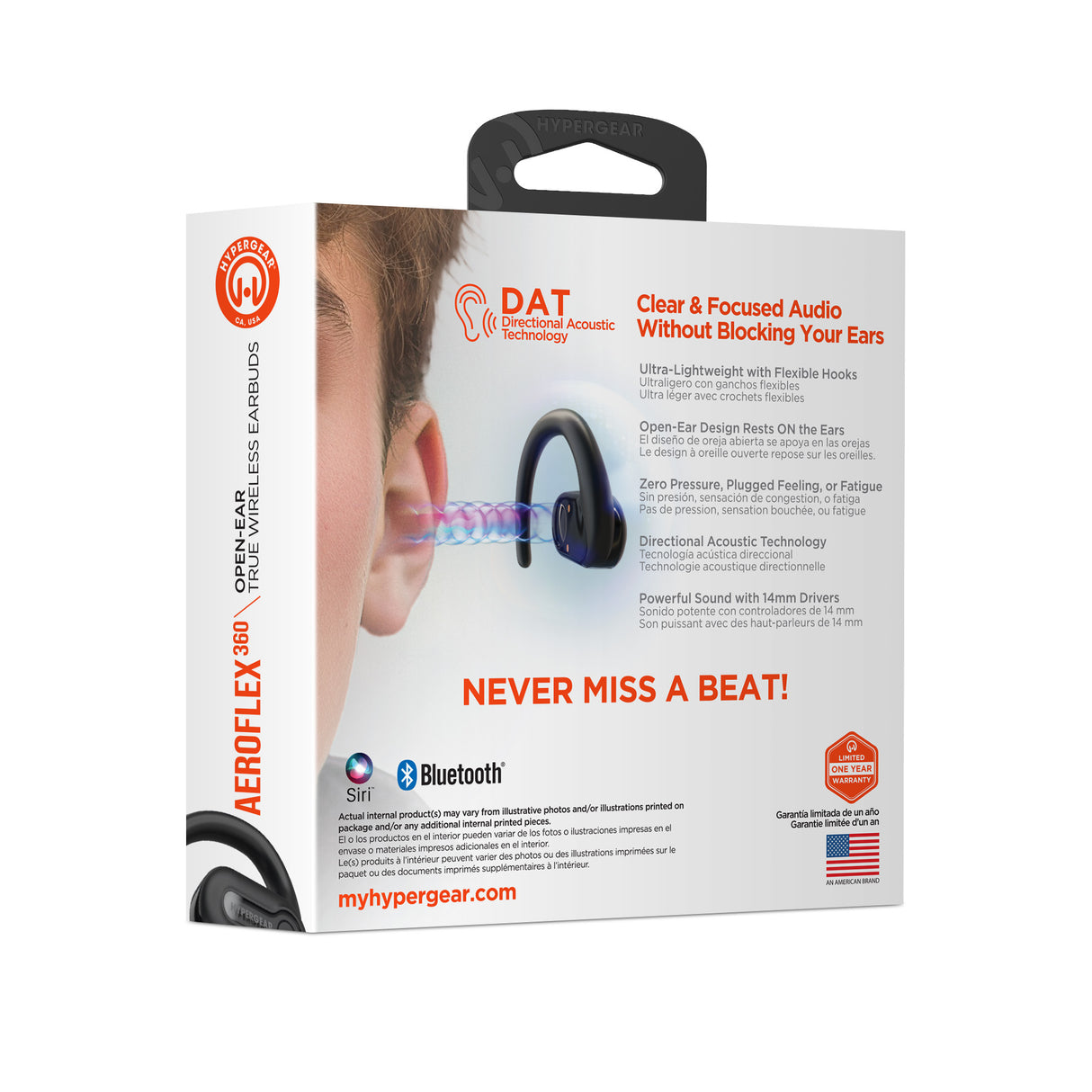 HYPERGEAR AeroFlex 360 Open-Ear True Wireless Earbuds