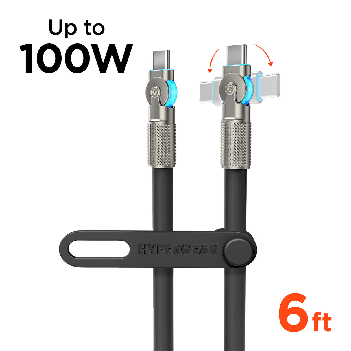 HyperGear Chunky180° 100W USB-C to USB-C Rugged Fast Charge Cable