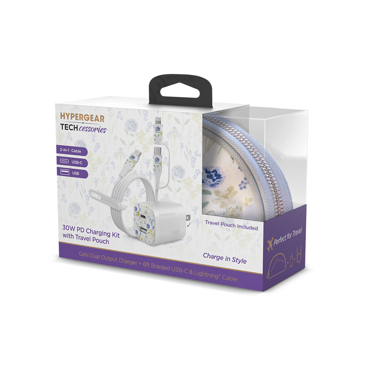 HyperGear TECHcessories | 30W USB-C PD Charging Kit with Travel Pouch