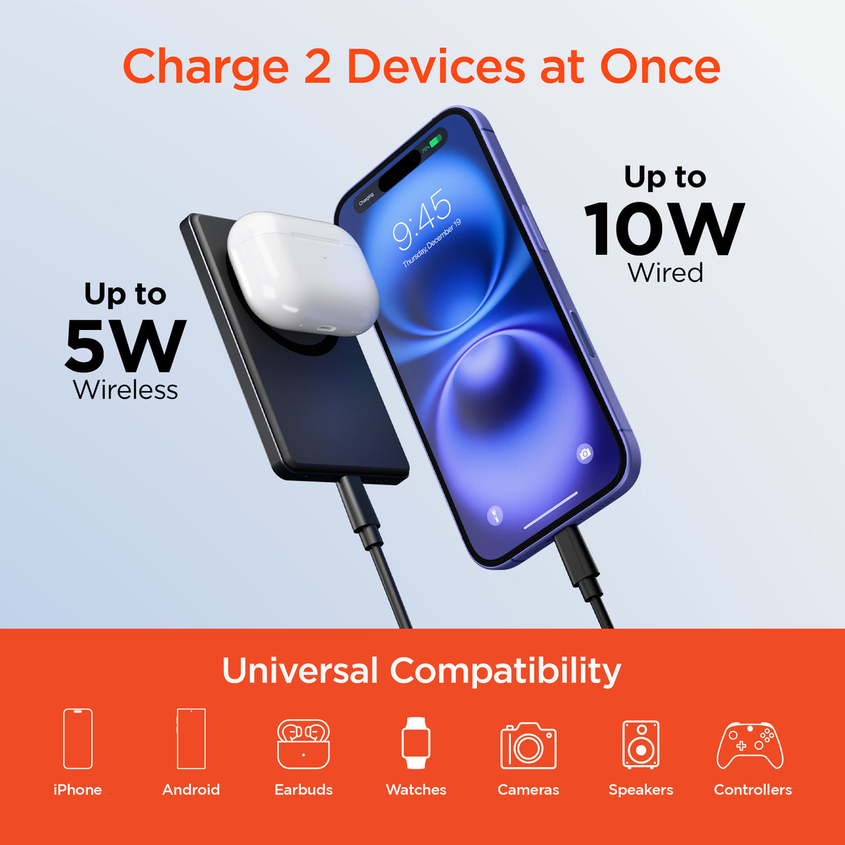 HyperGear PowerPack MAG Slim Power Bank Black
