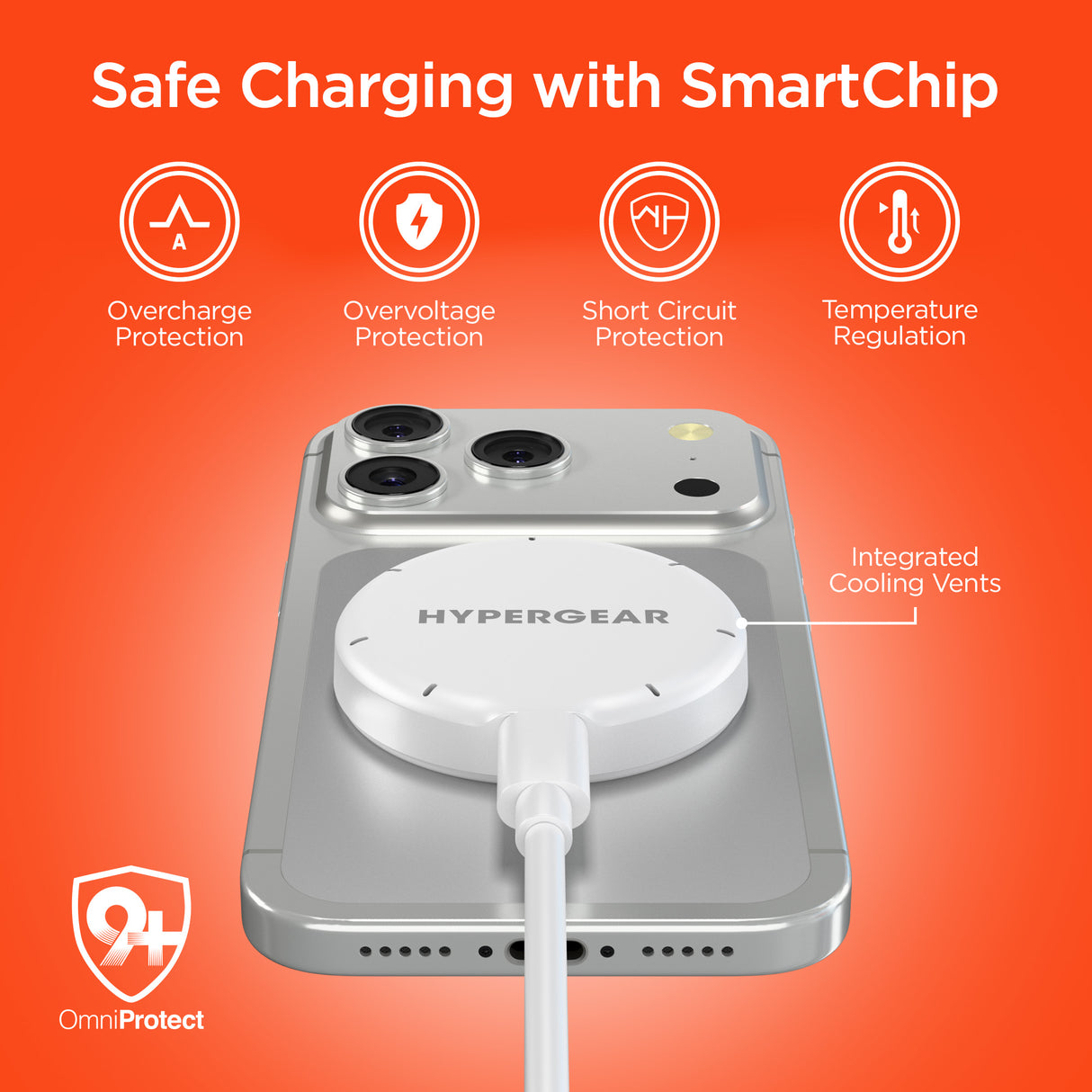HYPERGEAR MaxCharge 15W Magnetic Wireless Fast Charger with Qi2