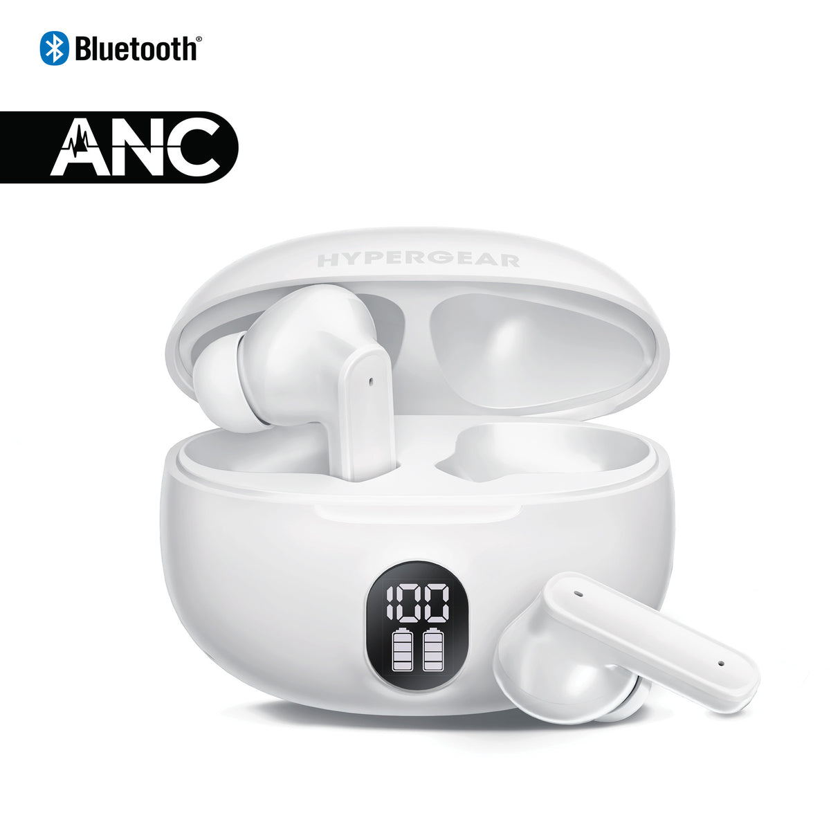 HyperGear HyperBudz ANC True Wireless Earbuds White