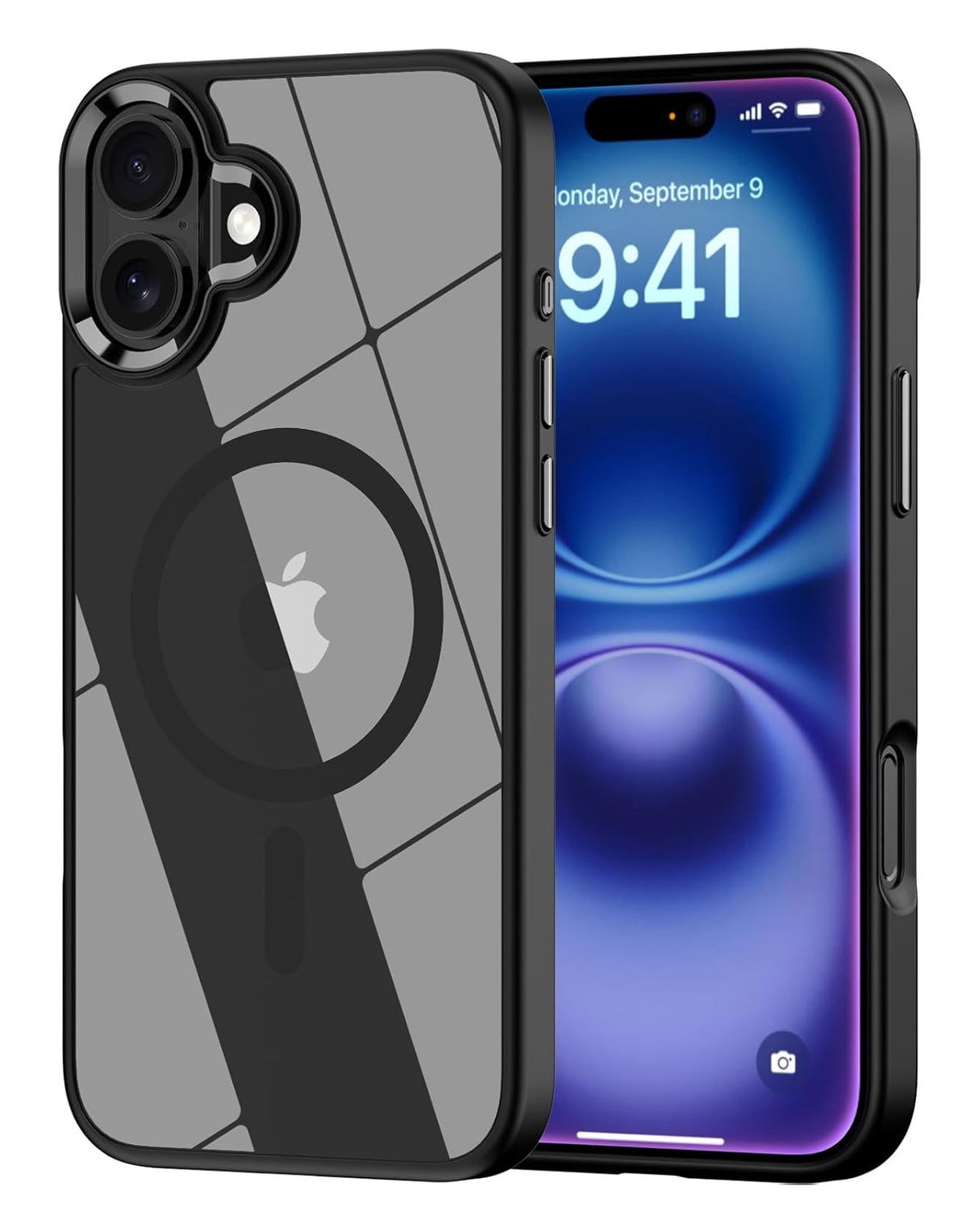Shiny Magnetic Clear Cases for iPhone 16 Plus