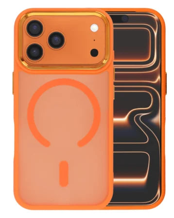 New Magnetic Wireless Charging Case w/ IC Chip - ORANGE for iPhone 17 Pro Max