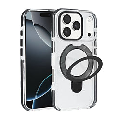 Transparent Case with Wireless Charging Kickstand - for iPhone 17 Pro Max