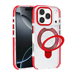Transparent Case with Wireless Charging Kickstand - for iPhone 17 Pro Max