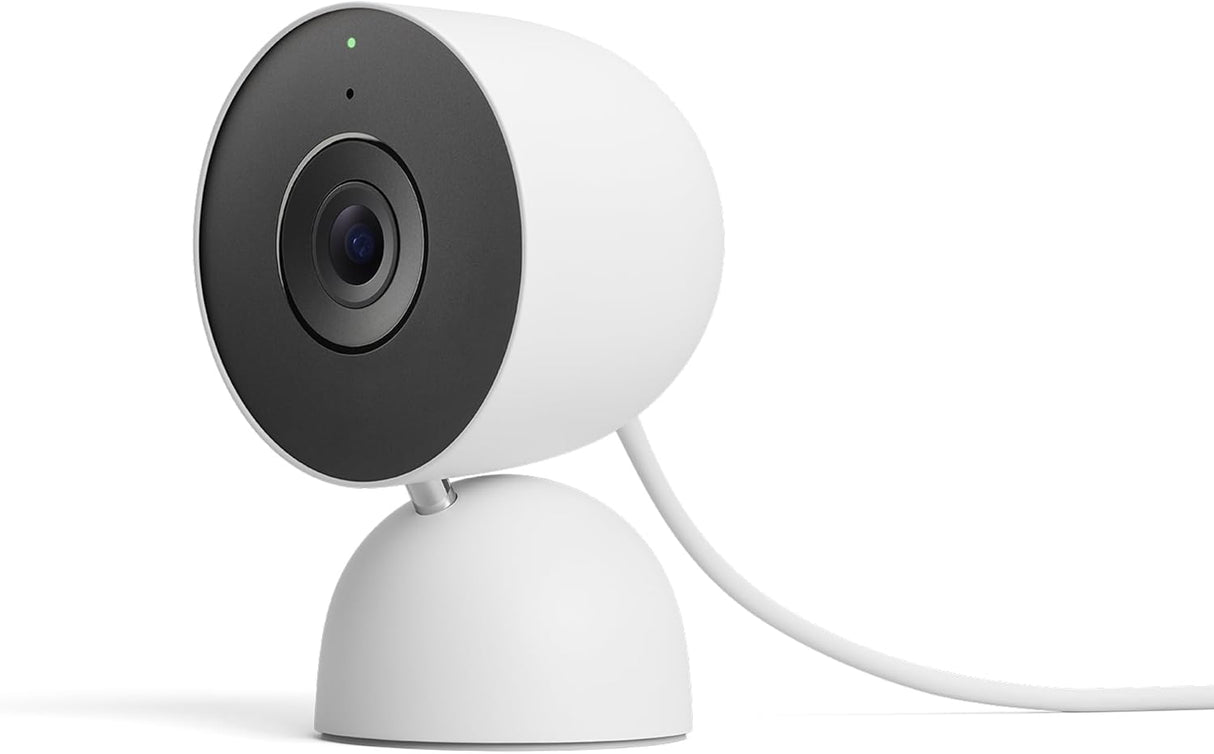 Google Nest Cam Indoor (Wired, 3rd Gen) - Security Camera with 2K Video and Gemini, Night Vision, 2-Way Audio, Works with Google Home - 2025 Model