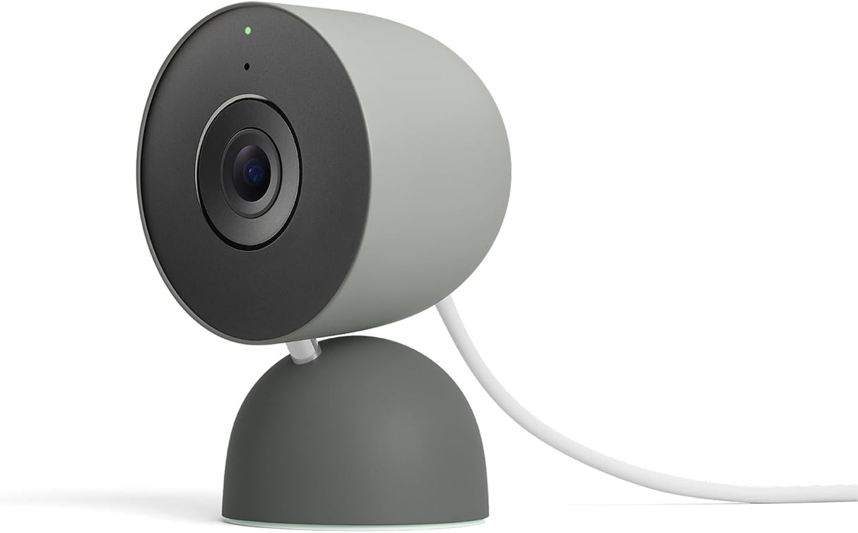 Google Nest Cam Indoor (Wired, 3rd Gen) - Security Camera with 2K Video and Gemini, Night Vision, 2-Way Audio, Works with Google Home - 2025 Model