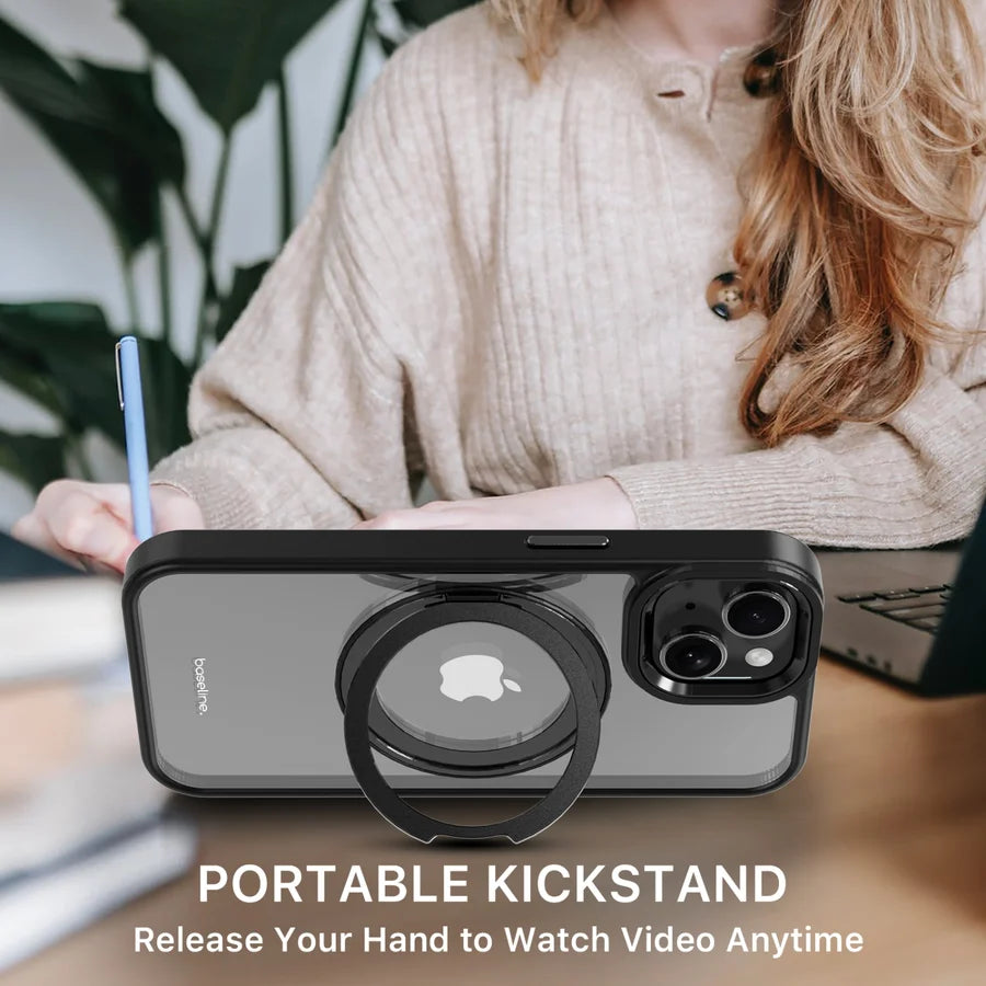 baseline RingRound 360° Kickstand Case w/ MagSafe for Apple iPhone 17e / 16e / 14 / 13