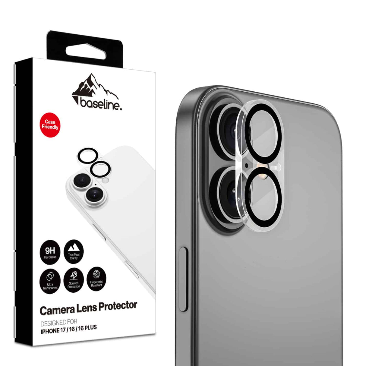baseline Tempered Glass Lens Protector (2.5D) for Apple iPhone 17 / 16 / 16 Plus