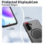 EDGE Mag Carbon Case with Magnetic Kickstand Ring for Samsung Galaxy A27 5G - Black