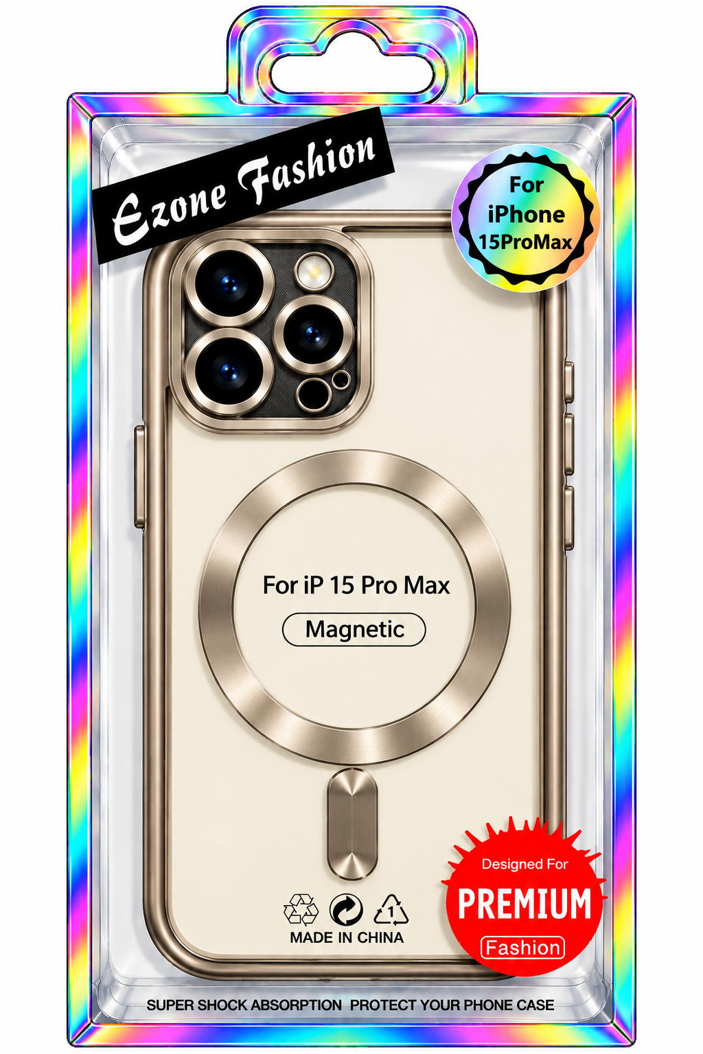 EZONE iPhone 15 Pro Max Magnetic Wireless Charging Case