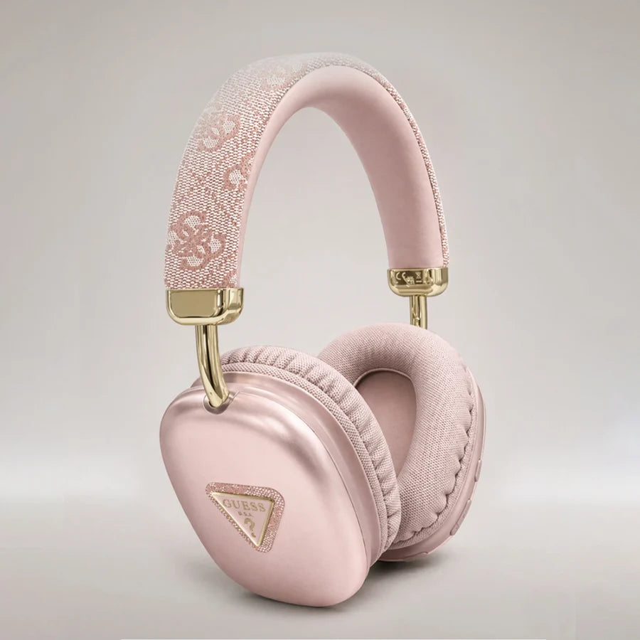 Guess 4G Triangle Logo Bluetooth Headphones - Pink