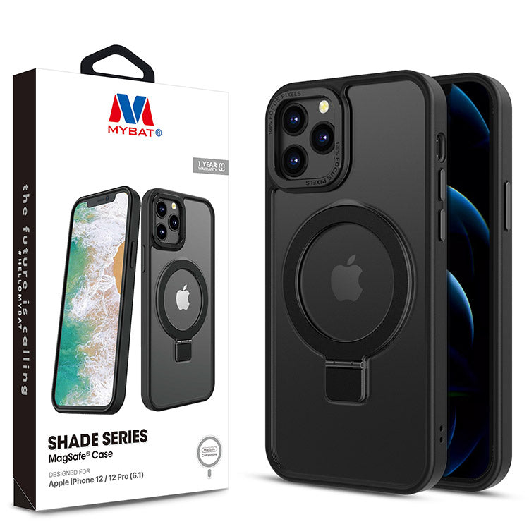 MyBat Shade Series Case w/ MagSafe Ring Stand for Apple iPhone 12 / 12 Pro (6.1) - Black