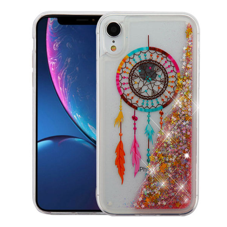 Airium Quicksand Glitter Hybrid Protector Cover for Apple iPhone XR - Dreamcatcher & Gold Stars