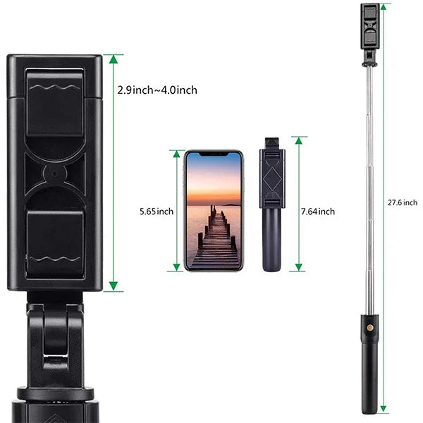 MyBat Wireless Selfie Stick(with Shutter Control) - Black
