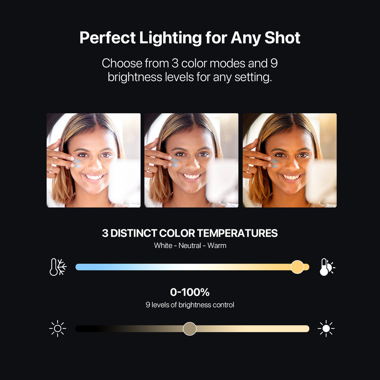 MyBat Pro SpotLight Tripod Stand with 9″ LED Light – Black