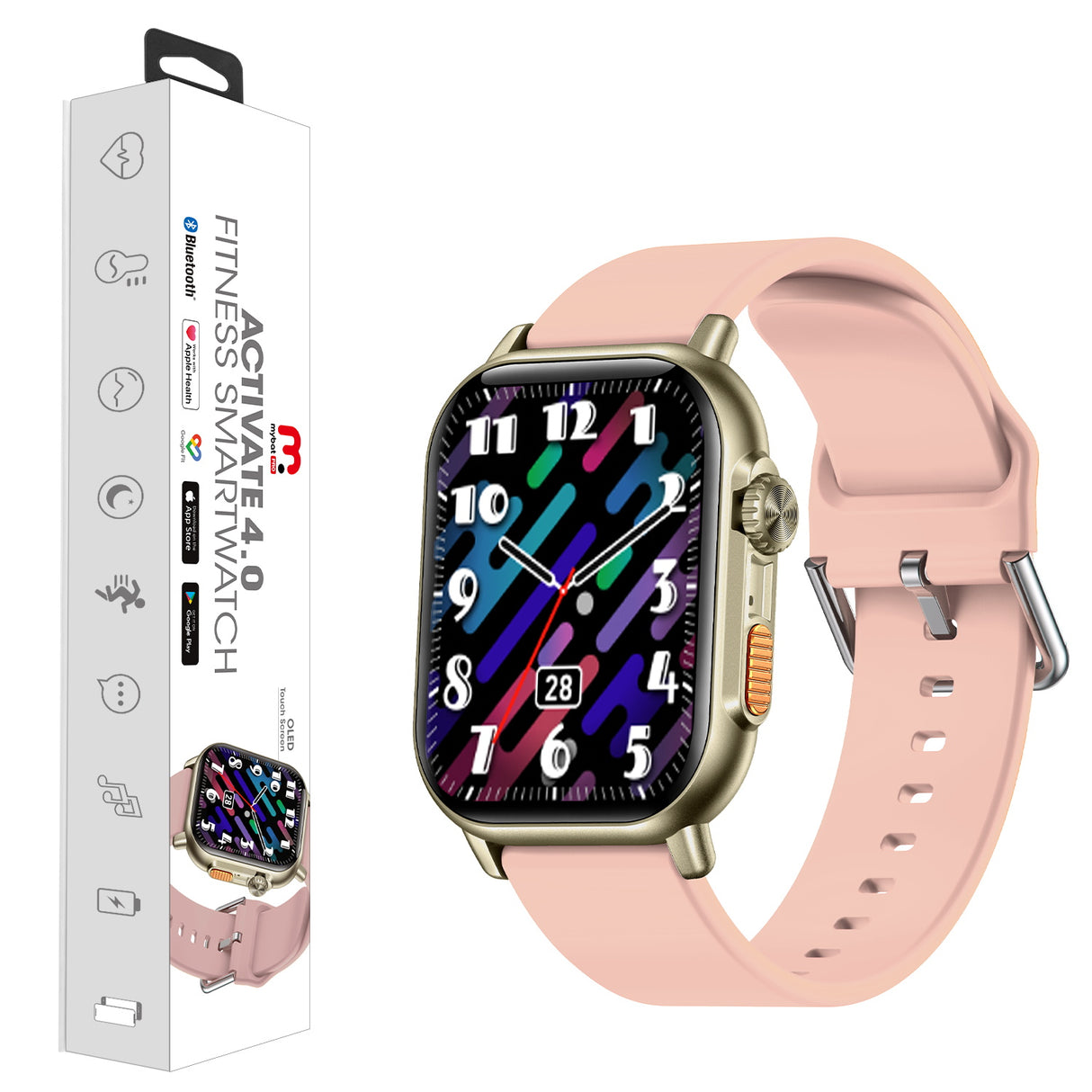 MyBat Pro Activate Fitness Smartwatch - Preto