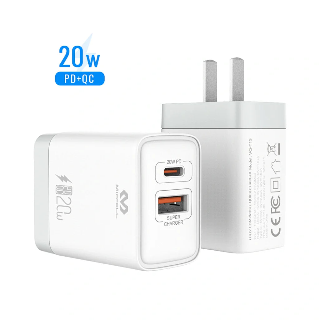 MICCELL USB-C to 8Pin Lightning Cable QC 3.0 PD20W