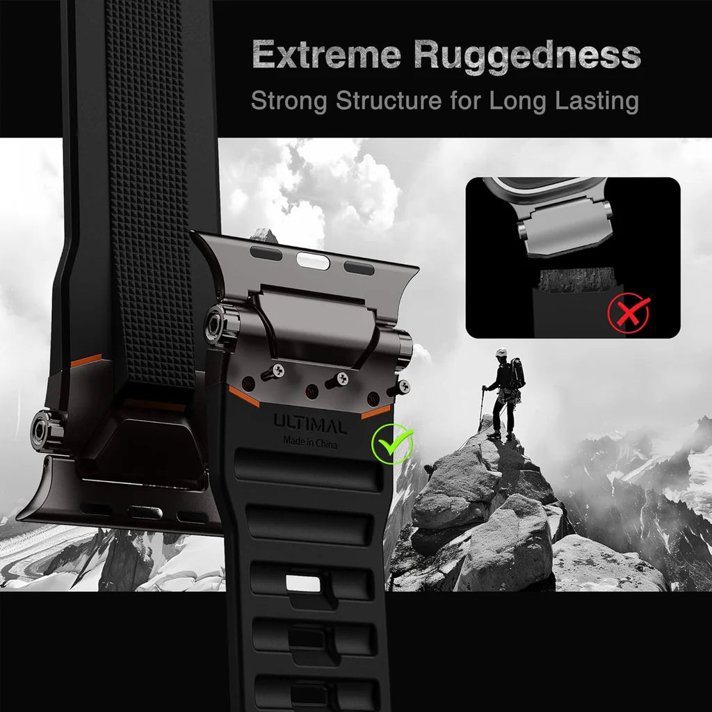 WFG Ultimal Series Steel Fighter Urban Sports Bands for Apple Watch 42/44/45/46/49mm