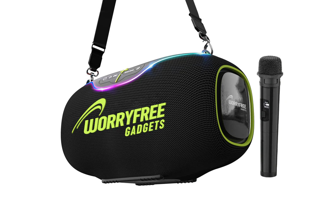 Worryfree 350W Wireless Bluetooth Speaker with Handle & Microphone