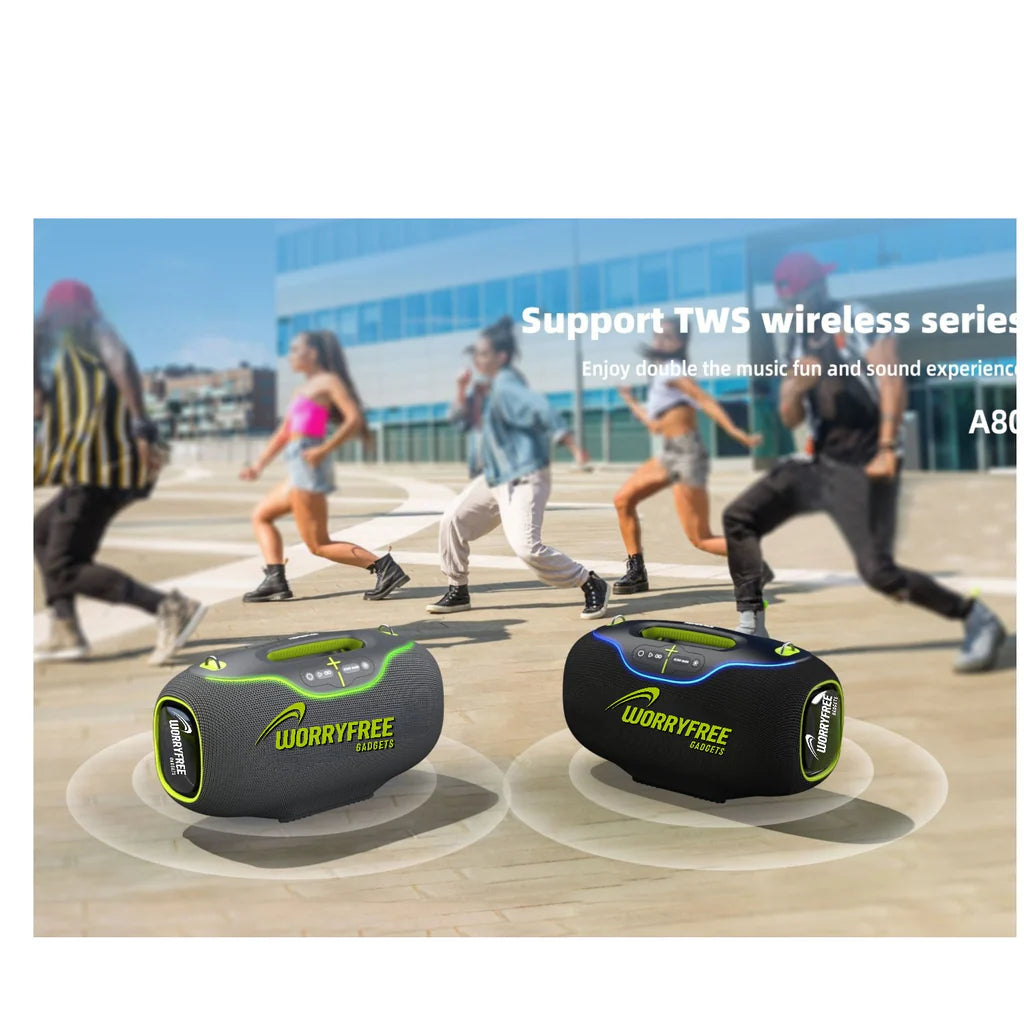 Worryfree 350W Wireless Bluetooth Speaker with Handle & Microphone