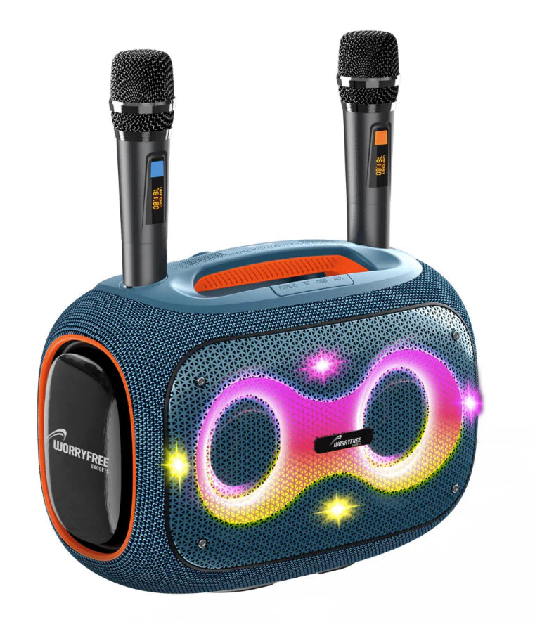 Worryfree WPB2 Party Box Wireless Bluetooth Speaker With Two Microphones & Tripod - Black