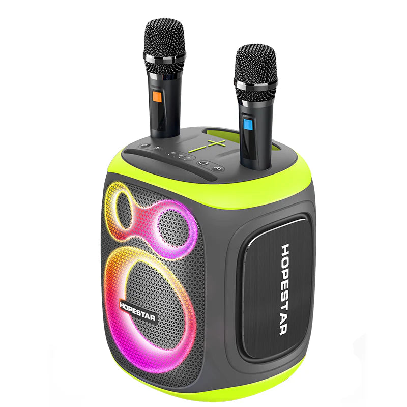 Worryfree 120W Portable Bluetooth Party Speaker with Two Microphones