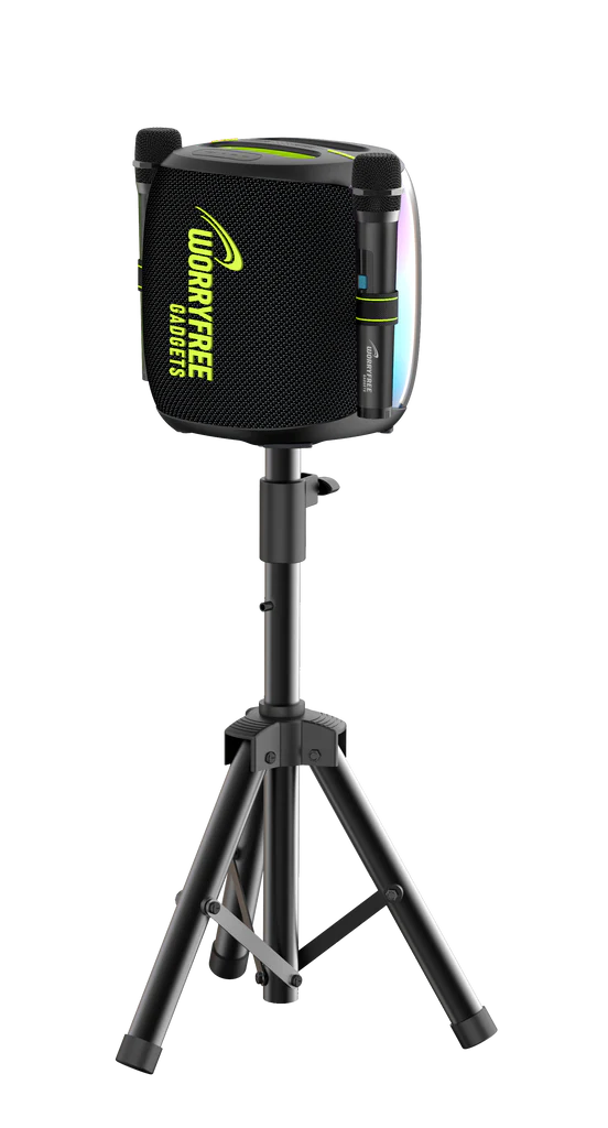 Worryfree 100W Portable Bluetooth Party Speaker with Two Microphones RGB Lights