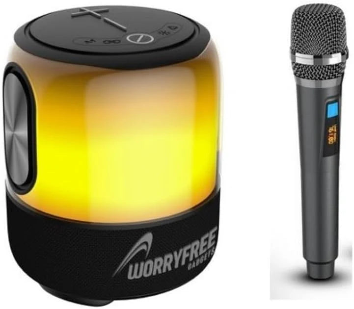 Worryfree 60W Portable Bluetooth Party Speaker with RGB Lights, Waterproof with One Microphone
