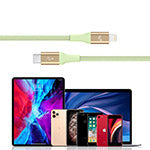 EcoBlvd LifeVine Mfi USB-C to Lightning Cable (L=6 FT) - Green