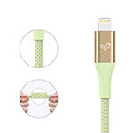 EcoBlvd LifeVine Mfi USB-C to Lightning Cable (L=6 FT) - Green