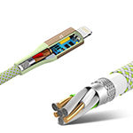 EcoBlvd LifeVine Mfi USB-C to Lightning Cable (L=6 FT) - Green