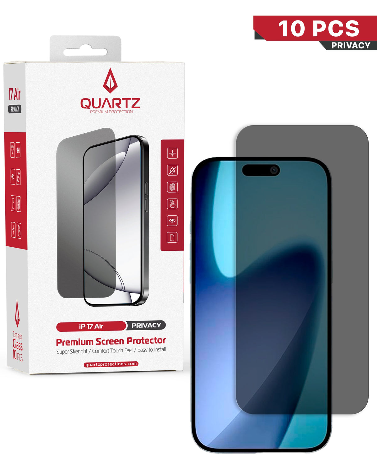 QUARTZ Privacy Tempered Glass for iPhone Air