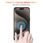 MyBat Pro Privacy Full Coverage Tempered Glass Screen Protector for Apple iPhone 15 Pro Max (6.7) - Black