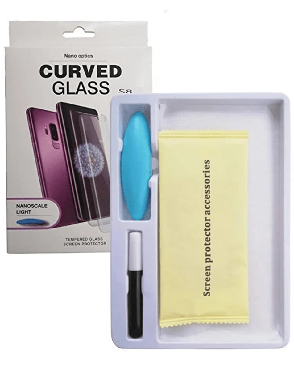 Full Glue Tempered Glass with Nano Liquid & Install Kit & UV Light for Galaxy Note 9 / Note 8