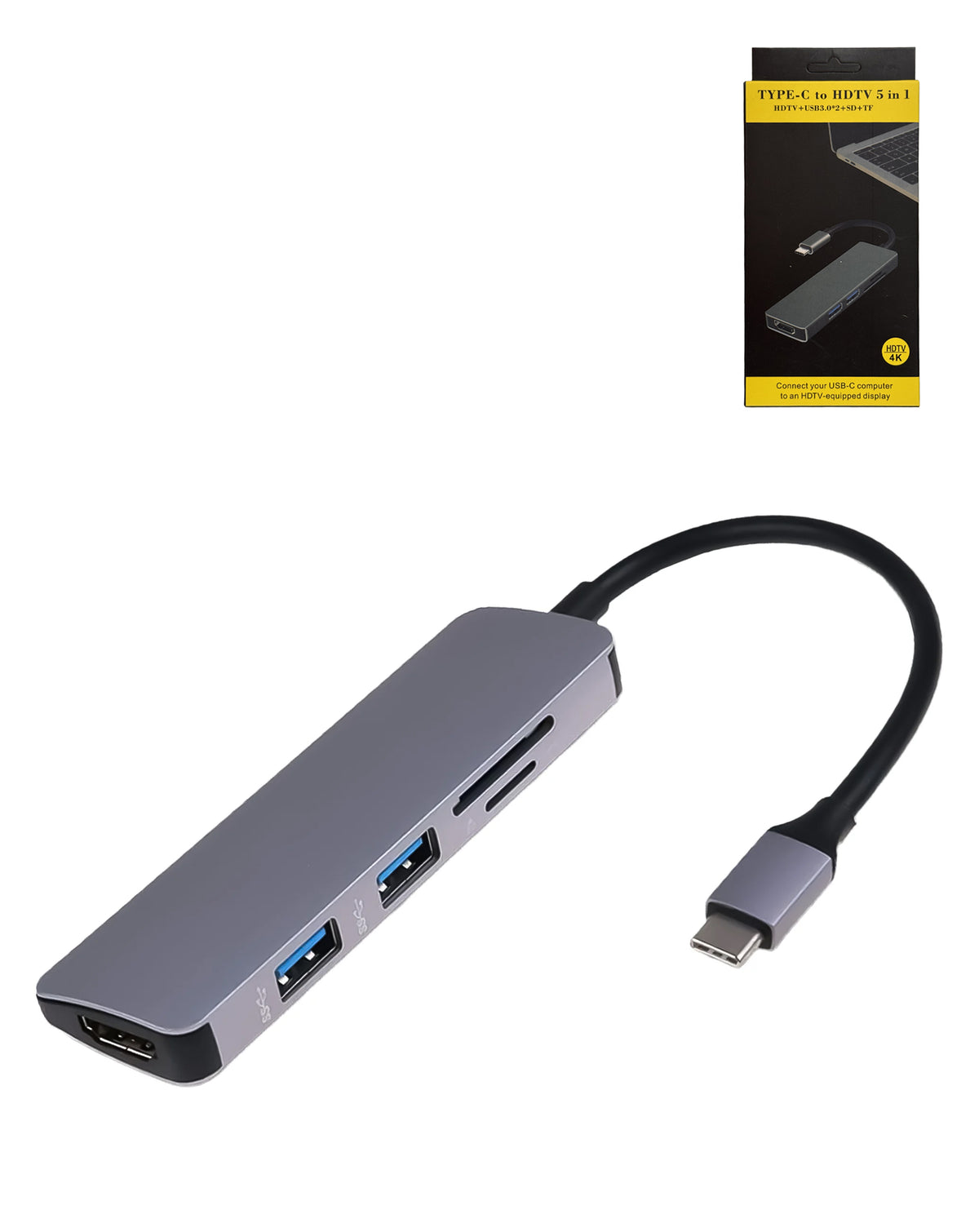 USB-C Expander for (4K HDMI + USB-C + SD / TF Card Reader)