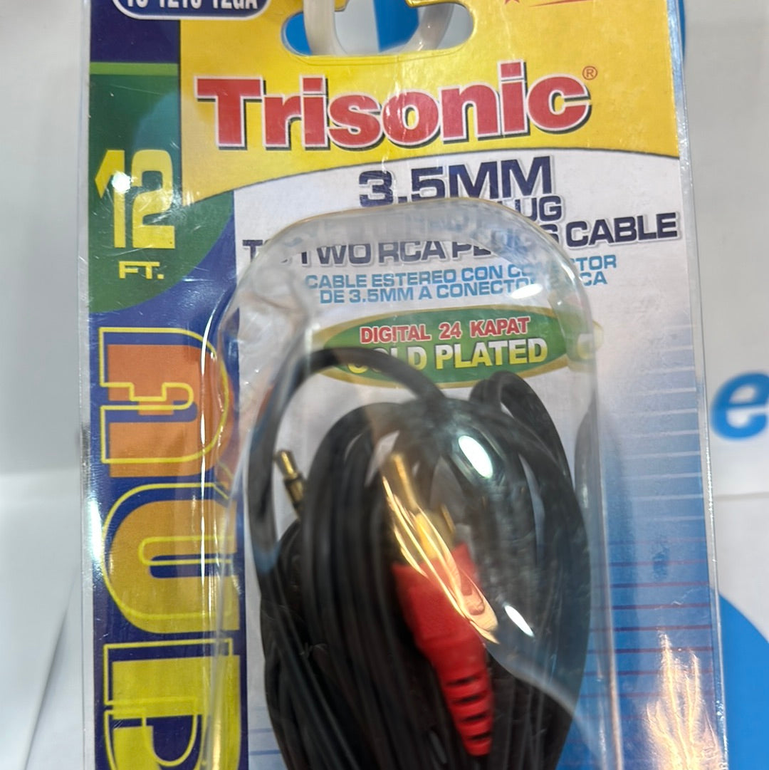 Trisonic TS-1215-12GA AUX 12FT-NEGRO : 12FT