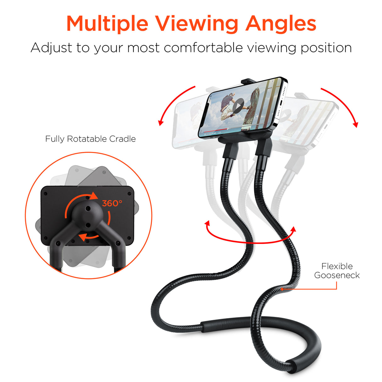 HyperGear LoungeFlex Hands-Free-BLACK