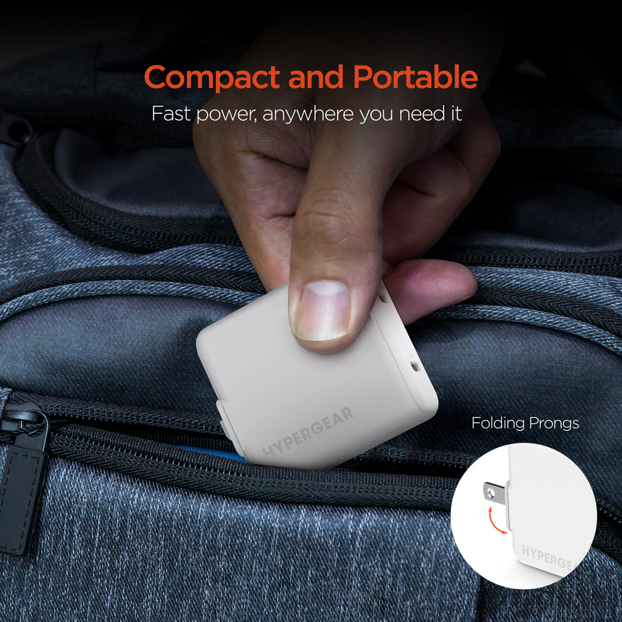 HYPERGEAR DUAL 40W USB-C-WHITE : 40W